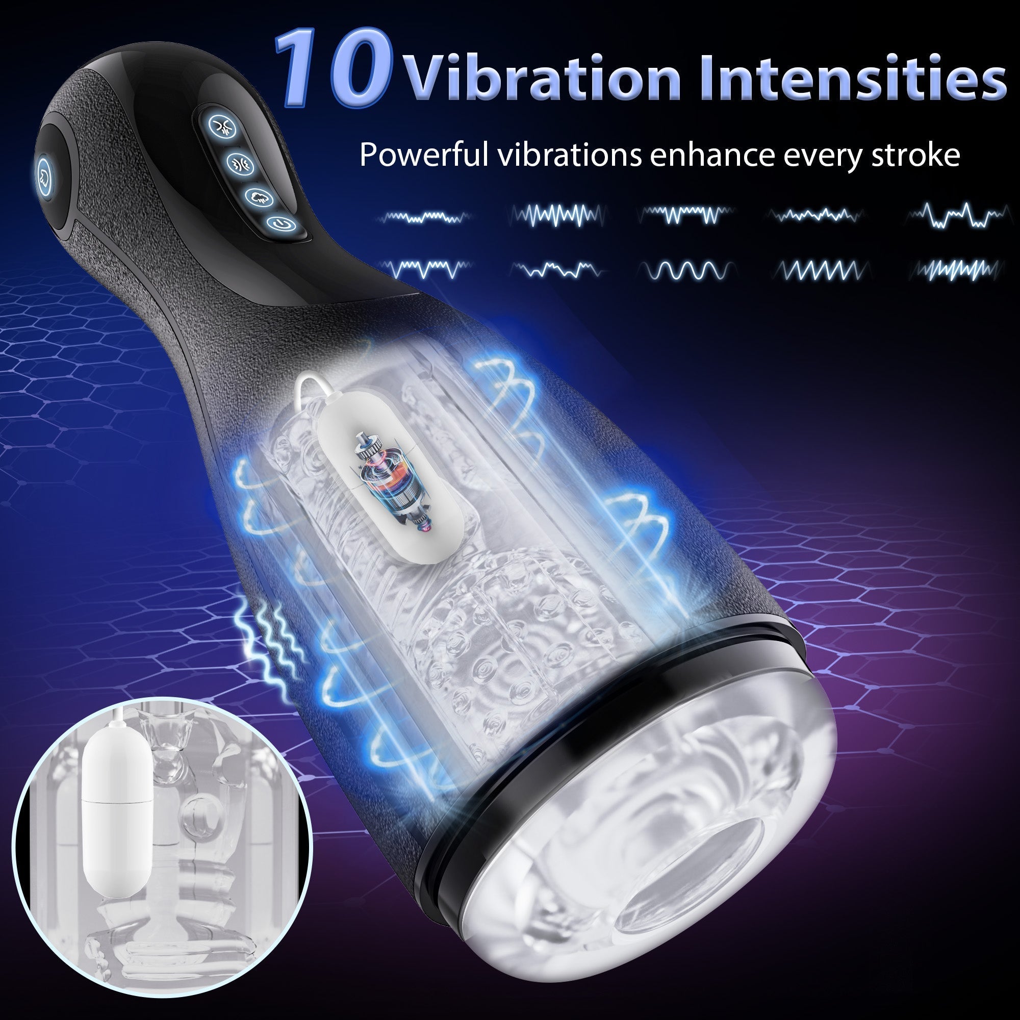 Advanced Air-Suction Men’s Massager - Integrated Vibration Tech