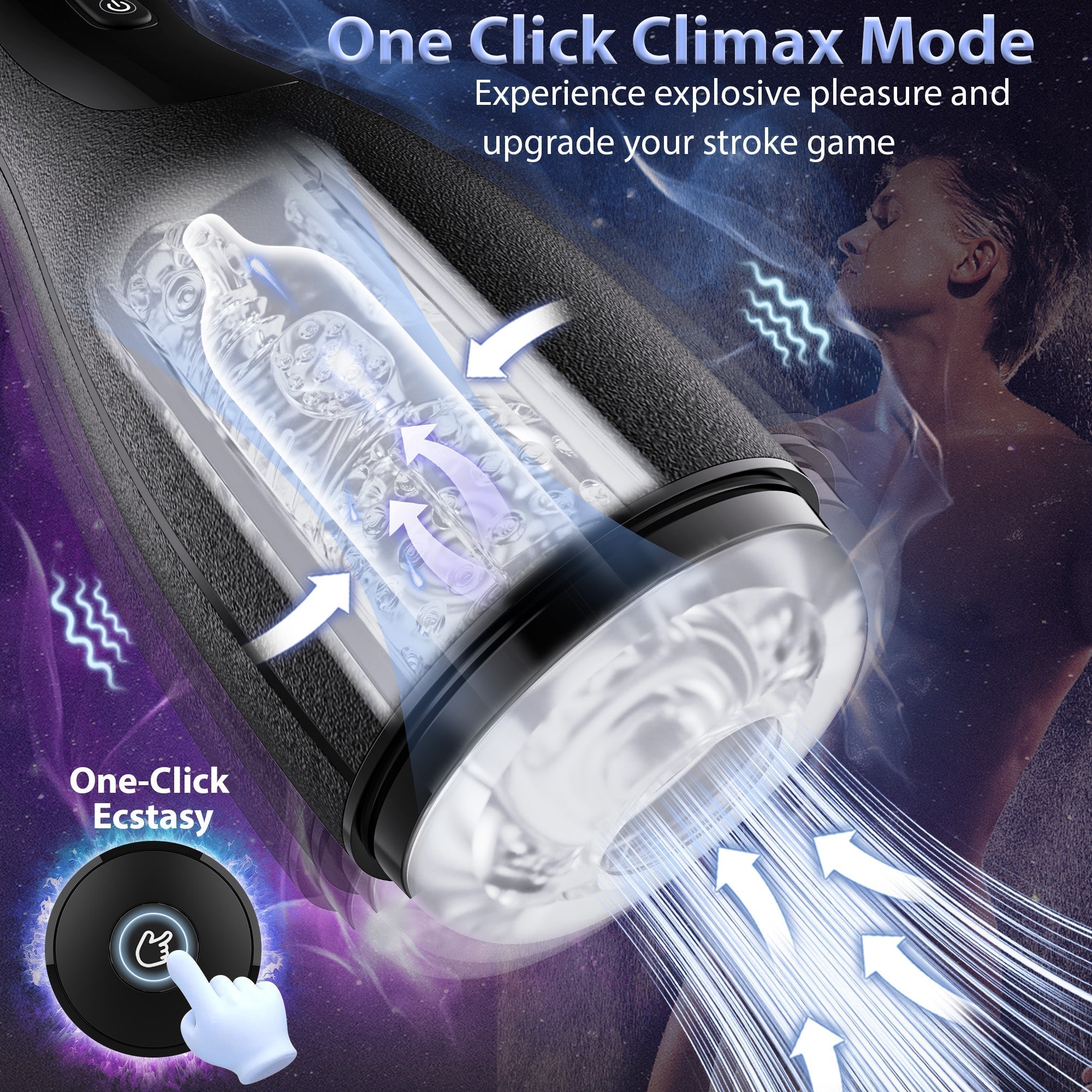 Advanced Air-Suction Men’s Massager - Integrated Vibration Tech