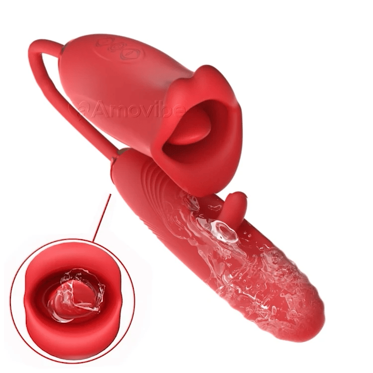 Purple G-Spot & Mouth Teaser – Dual-Action Vibrating Massager