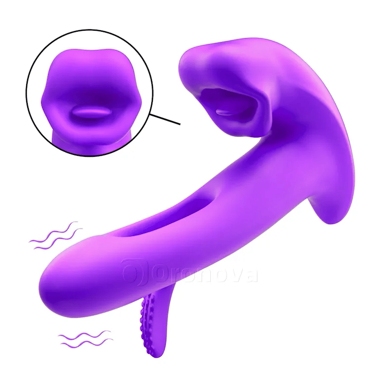 Purple G-Spot & Mouth Teaser – Dual-Action Vibrating Massager