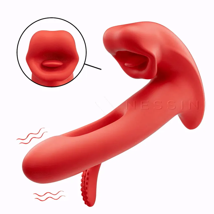 Ultimativer gebogener intimer Massager - Bewegung, Zunge & Vibrationskraft  
