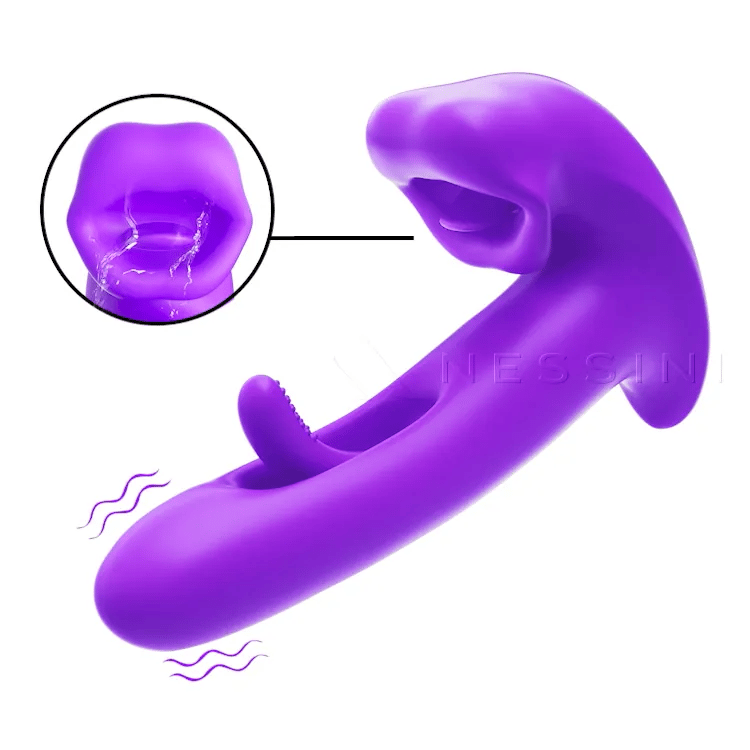 Ultimativer gebogener intimer Massager - Bewegung, Zunge & Vibrationskraft  