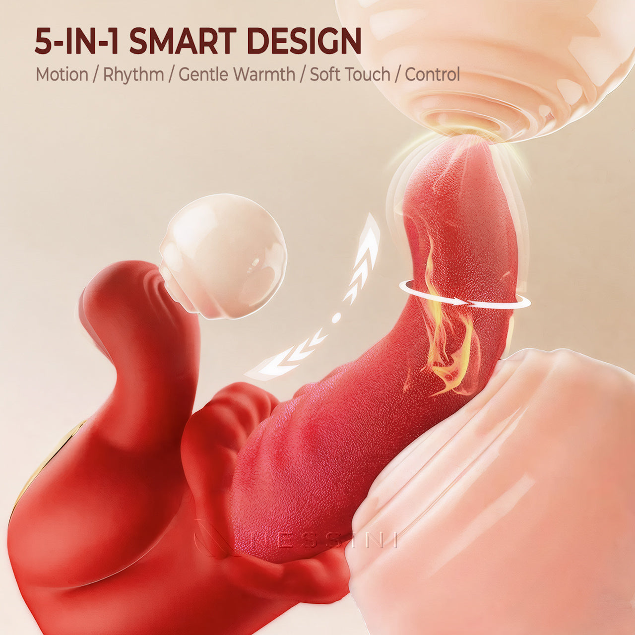 LuxeMotion 4-in-1 Thrusting & Rotating Personal Massager