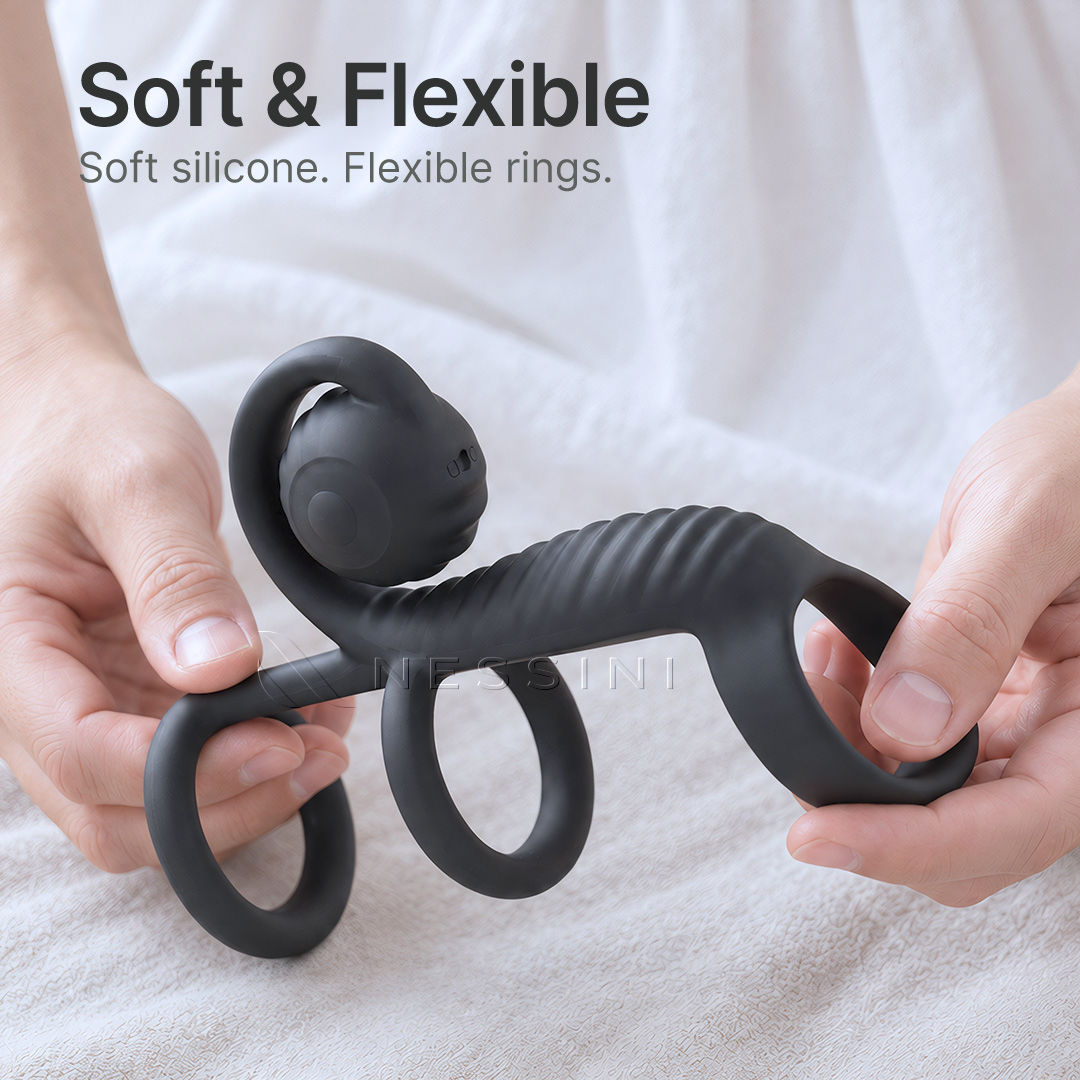 Remote-Controlled Couples Ring Massager – 10 Modes