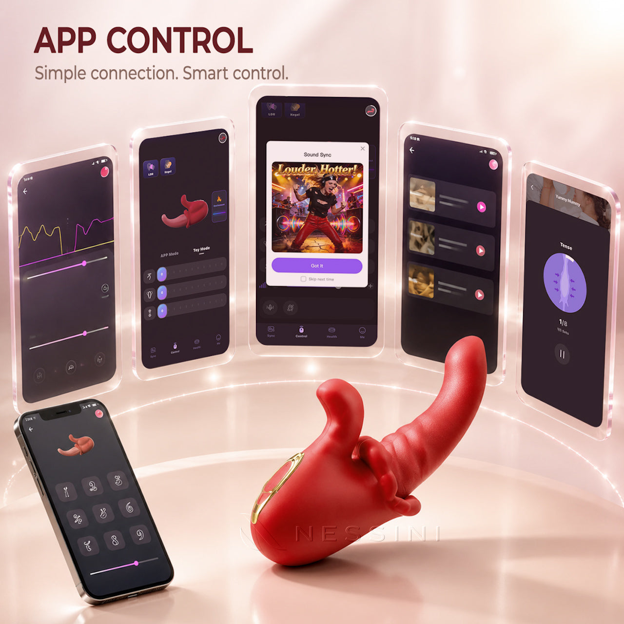 LuxeMotion 4-in-1 Thrusting & Rotating Personal Massager