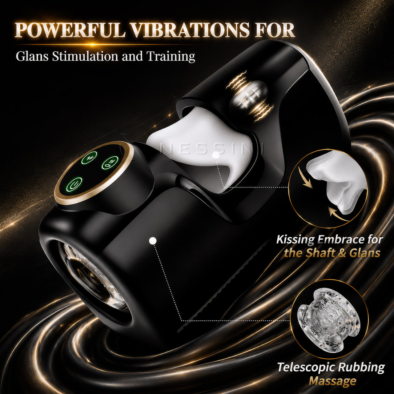 3-in-1 Automatic Male Stroker with Thrusting, Vibration & Grip Modes