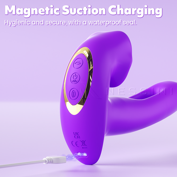 Ultimativer gebogener intimer Massager - Bewegung, Zunge & Vibrationskraft  