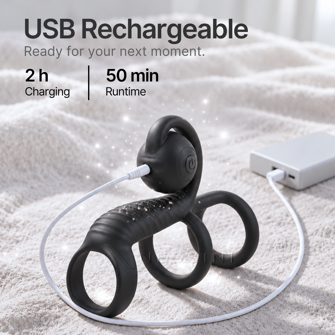 Remote-Controlled Couples Ring Massager – 10 Modes