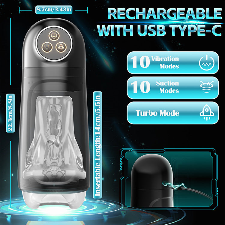 Elite Automatic Performance Stroker - 9-Mode Suction & Whirlpool Experience