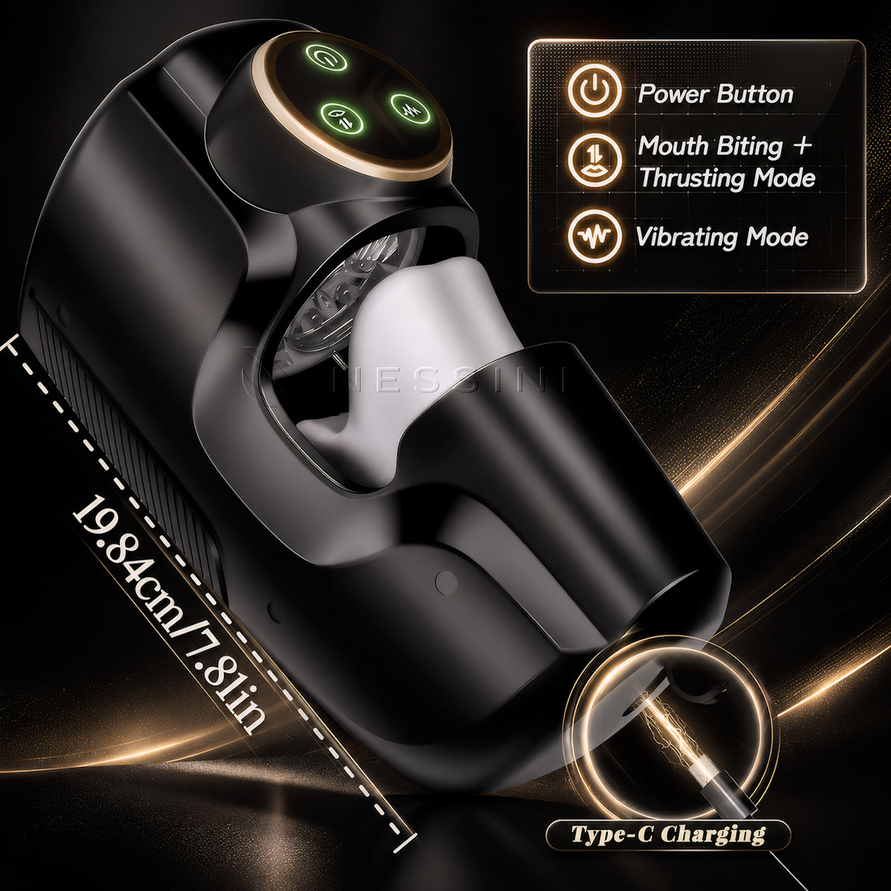 3-in-1 Automatic Male Stroker with Thrusting, Vibration & Grip Modes